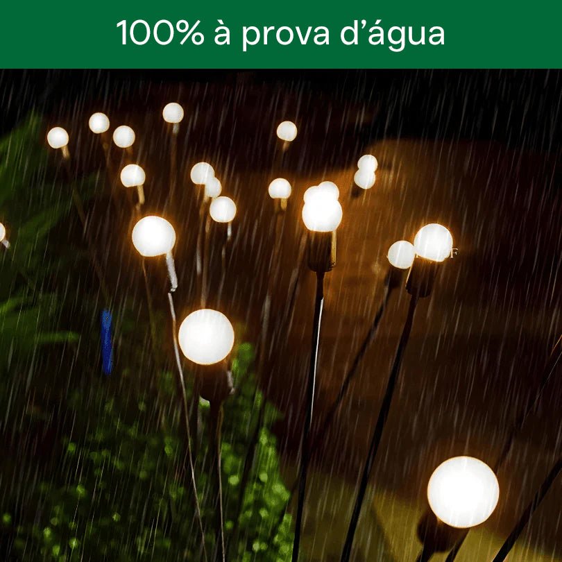Luminaria Solar Para Jardins em Led Efeito Vagalume