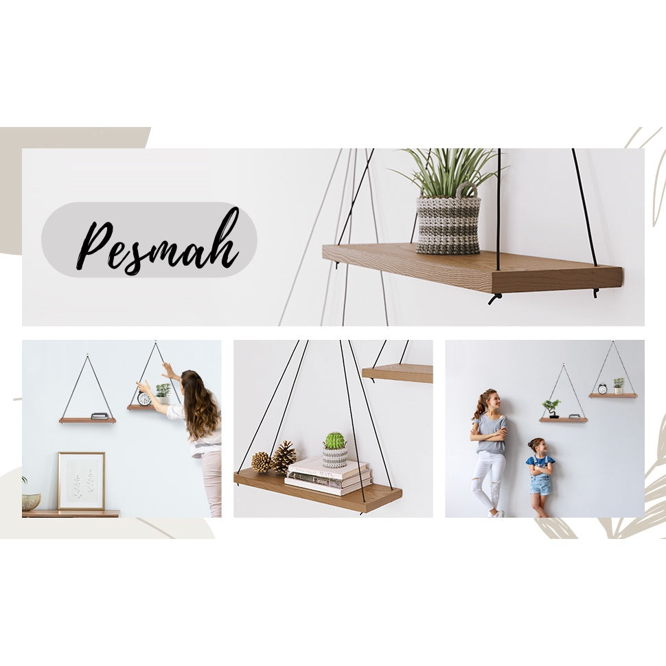 Kit com 3 Prateleiras de Madeira Rústica em MDF para Plantas - Linha Fioralto