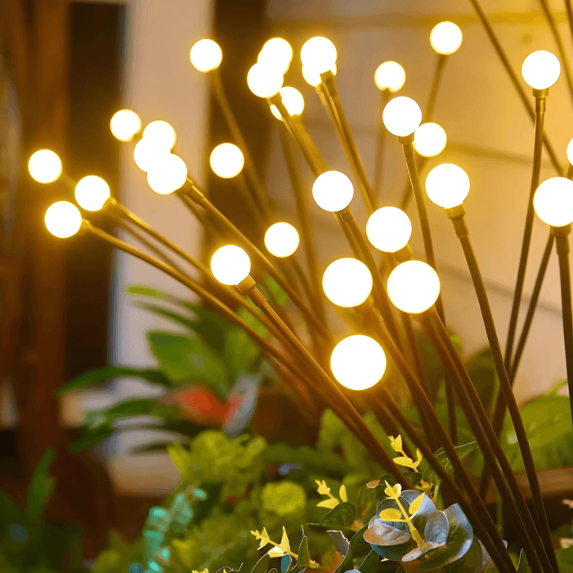 Luminaria Solar Para Jardins em Led Efeito Vagalume