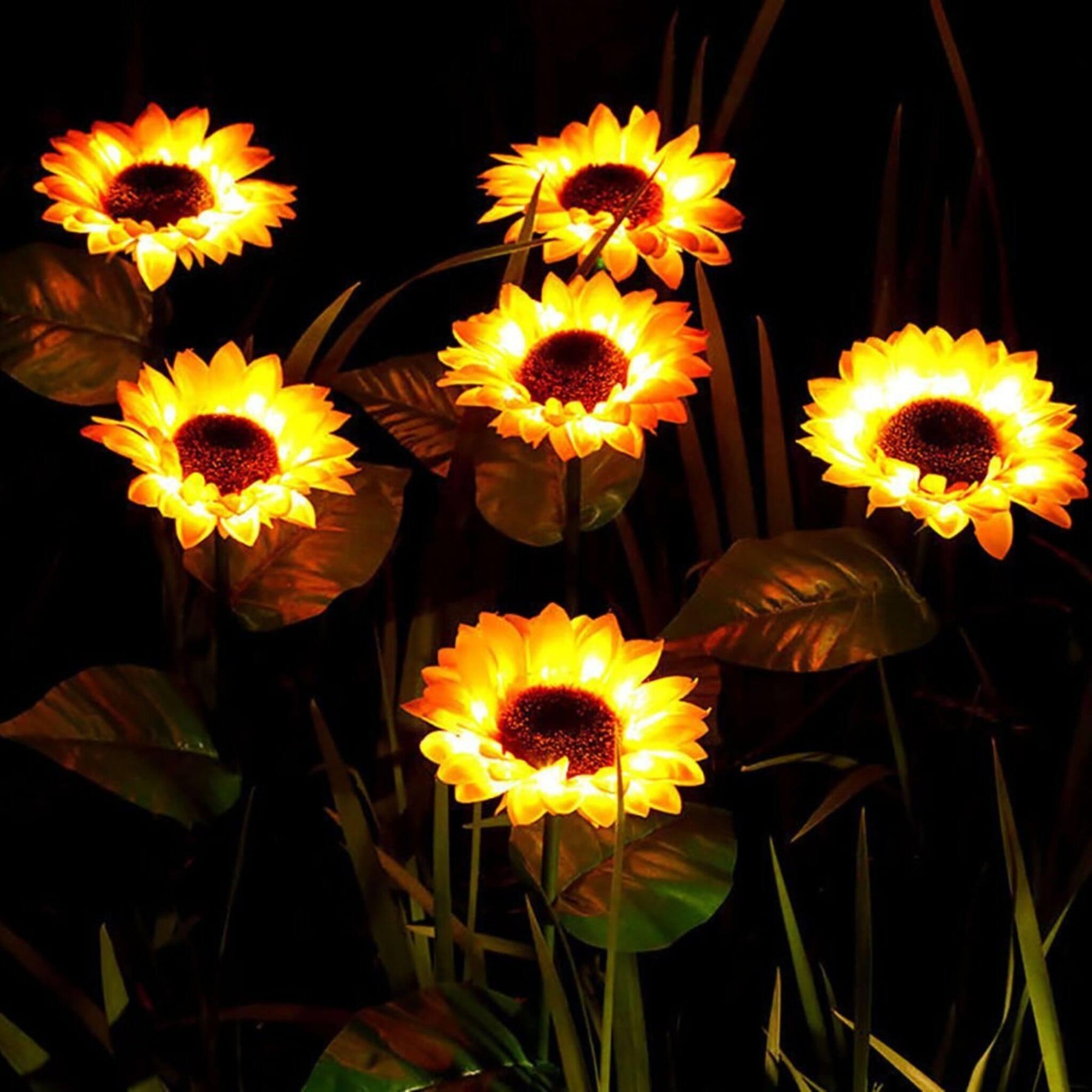 Luminaria Solar Externa Para Jardim Girassol Led - Energia Grátis