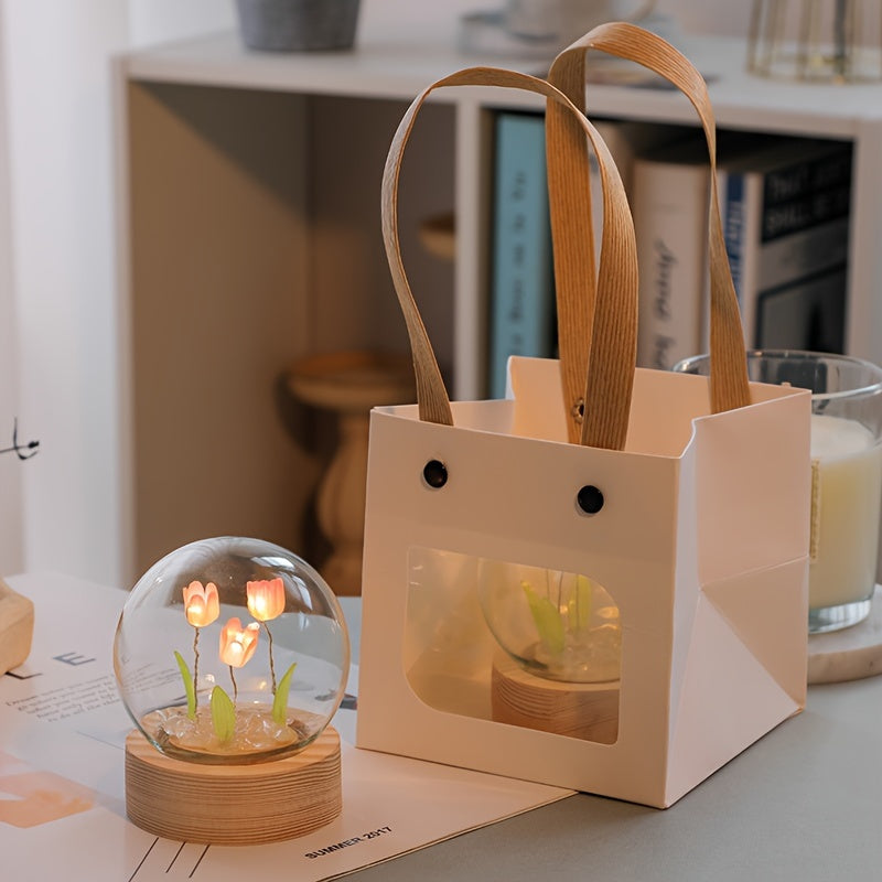 Luminária Abjur de LED com Lâmpadas em formato de Tulipa - Lindo Presente