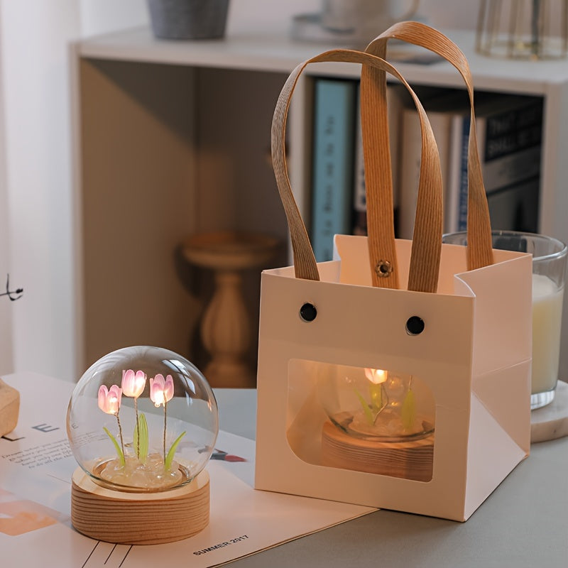 Luminária Abjur de LED com Lâmpadas em formato de Tulipa - Lindo Presente