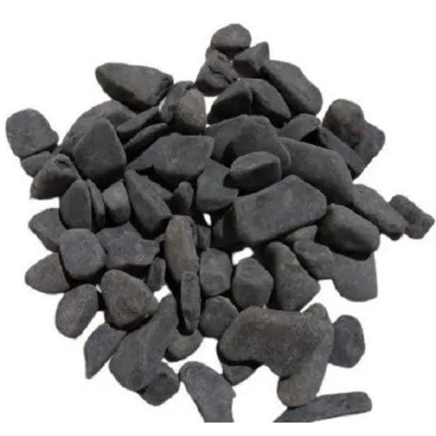 Pedra Seixo Preta Dolomita para Jardinagem e Decoração de Vasos - 5 ou 15 kg