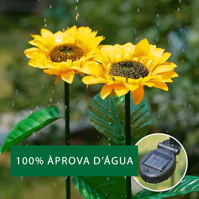 Luminaria Solar Externa Para Jardim Girassol Led - Energia Grátis