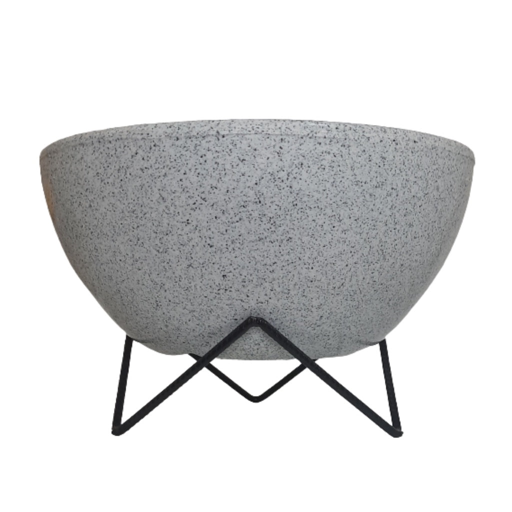Vaso de planta bacia polietileno com suporte 26x13cm