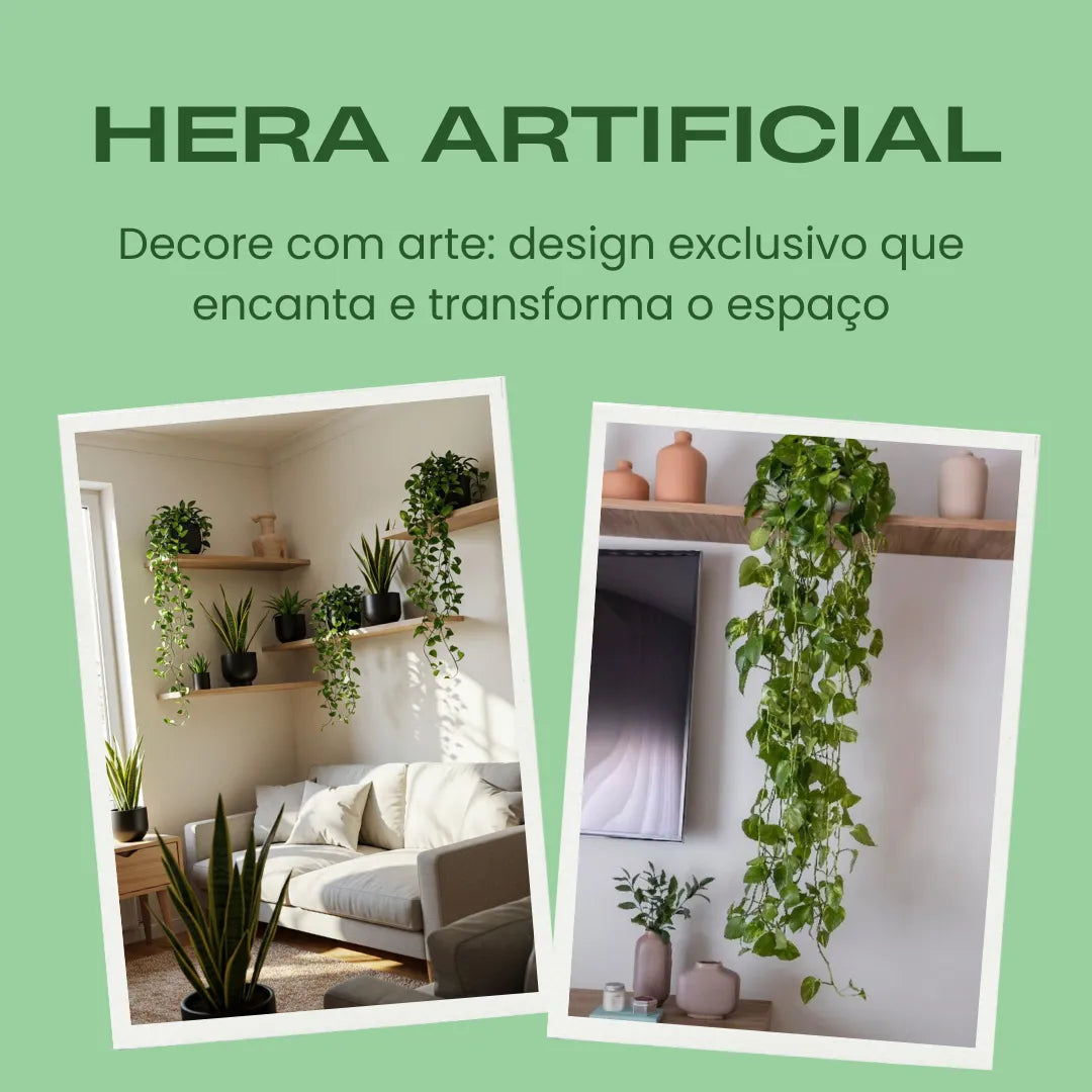 Kit com 2 Vasos Trançados + 2 Cordões de Hera ou Jibóia