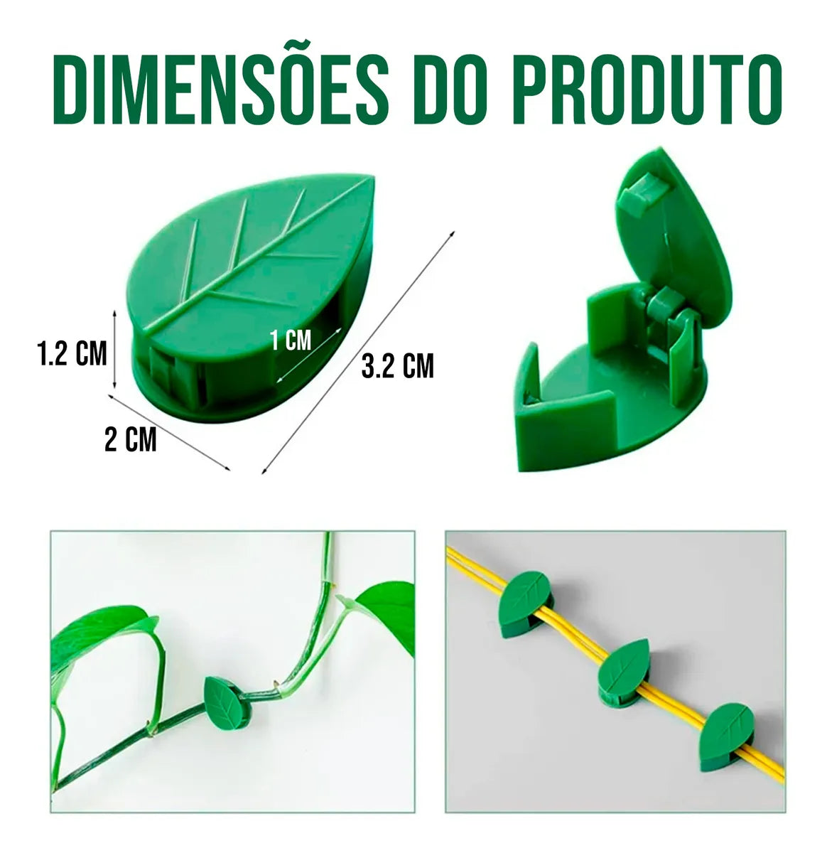 Suporte para Plantas Trepadeiras com Ganchos Folha Autoadesivos