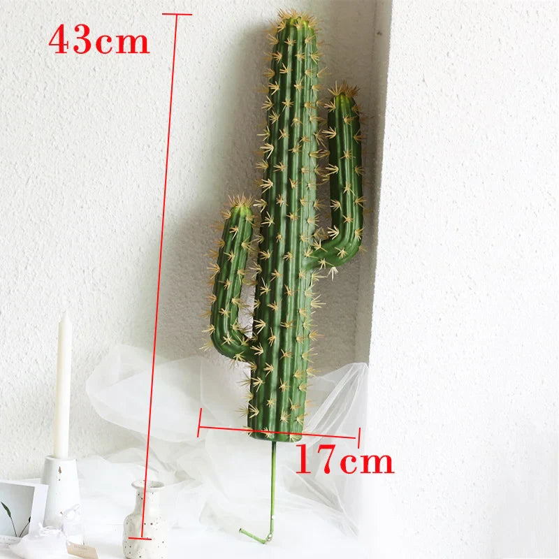 Cacto Artificial Tropical Grande 30/43cm – Planta Falsa Decorativa para Interior e Exterior