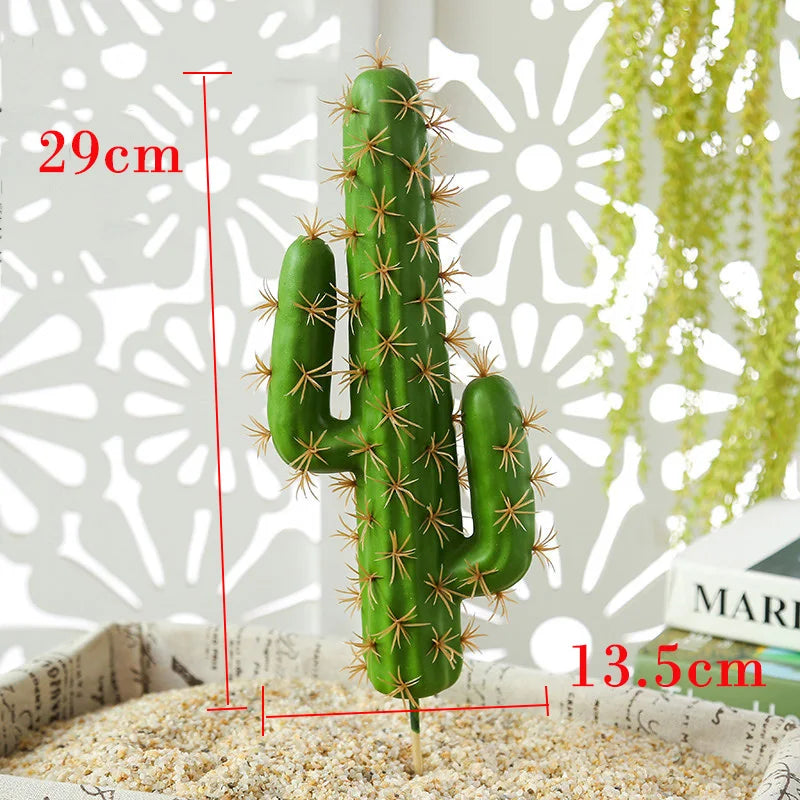 Cacto Artificial Tropical Grande 30/43cm – Planta Falsa Decorativa para Interior e Exterior