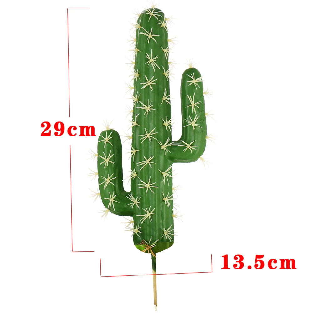 Cacto Artificial Tropical Grande 30/43cm – Planta Falsa Decorativa para Interior e Exterior