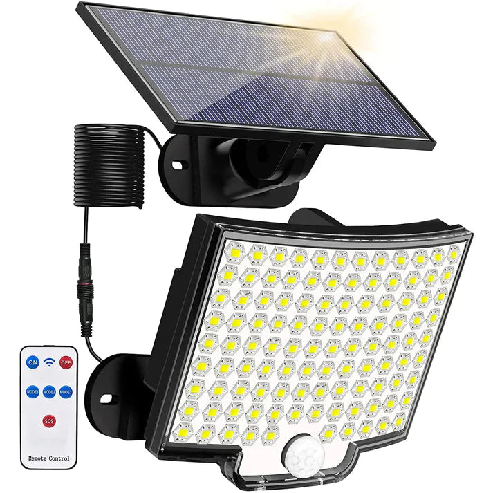 Refletor solar LED 800W holofote triplo para iluminacao de exteriores