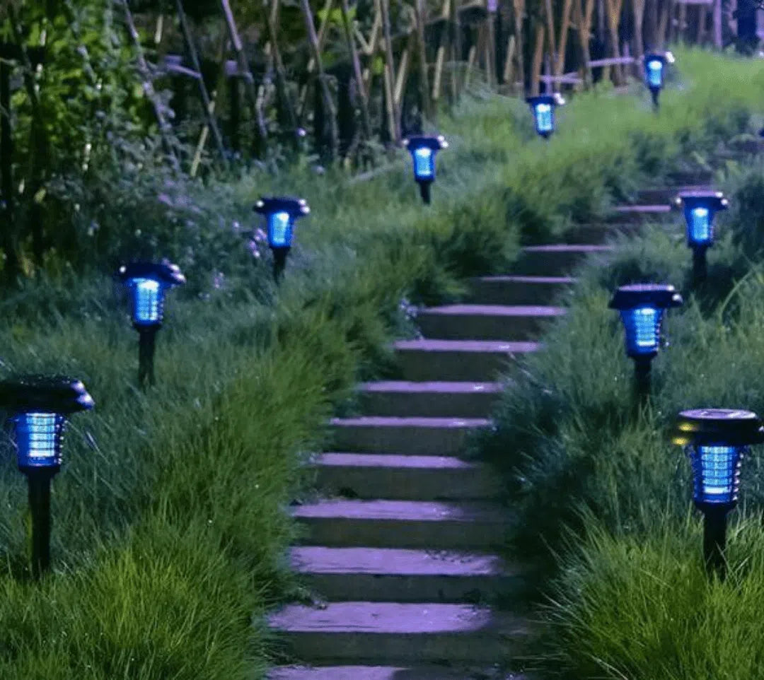 Luminária Solar Para Jardim Externa LED Repelente de Mosquitos