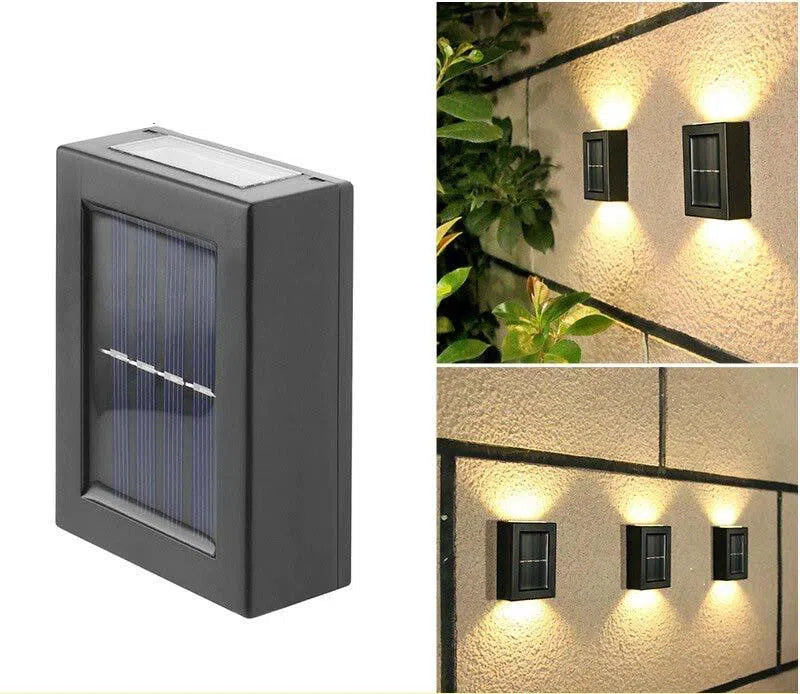 Lâmpada Solar Arandela Impermeável para Decoração de Exteriores