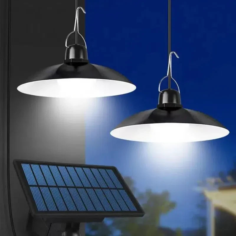 Luminaria pendente solar com controle remoto para iluminacao externa