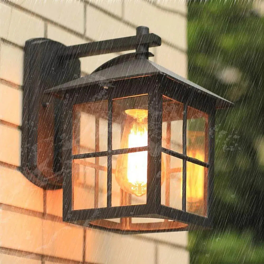 Luminária de Parede Retro Europeia para Iluminação Externa