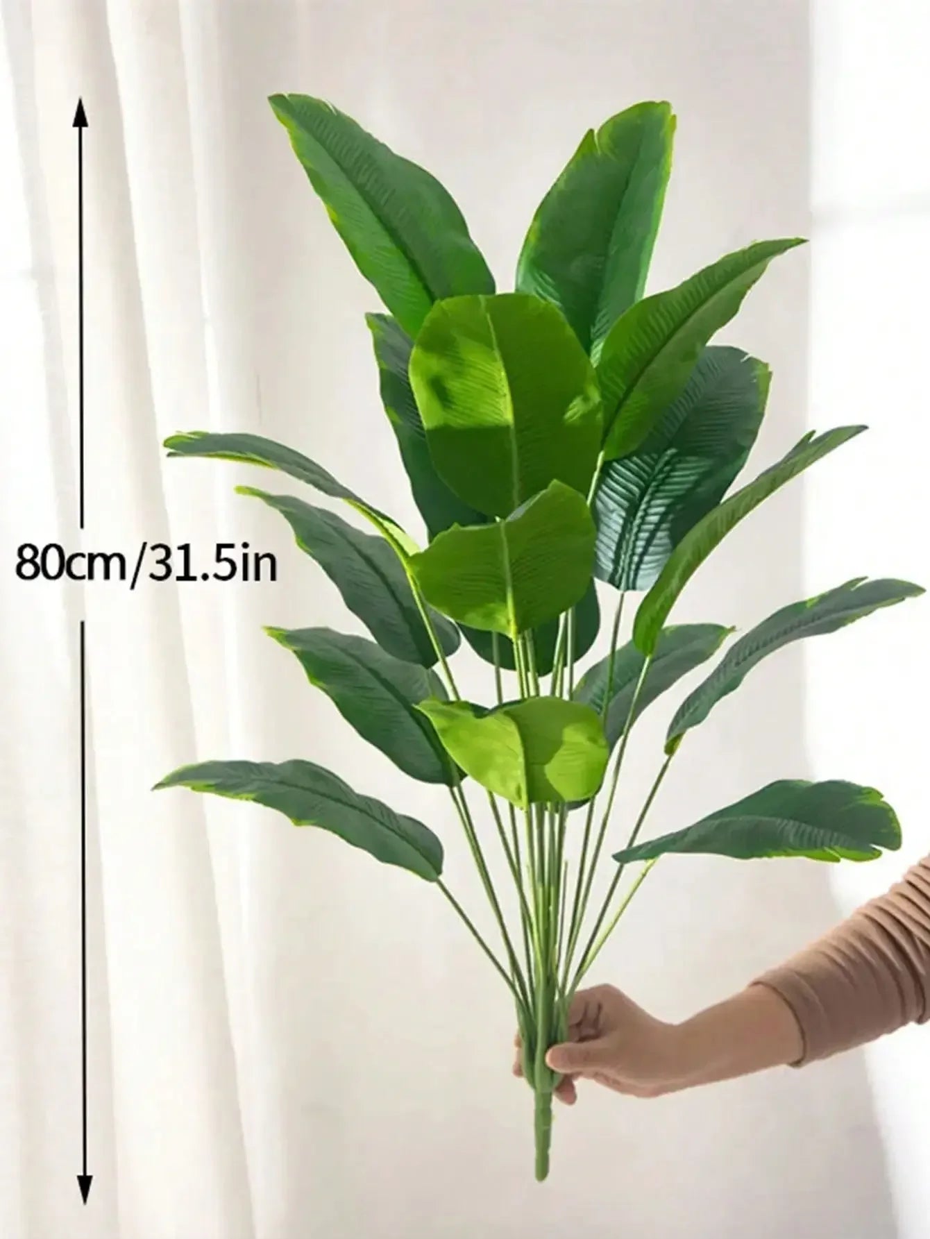 Planta Artificial Palmeira Tropical Grande com Folhas de Bananeira - FintaVita