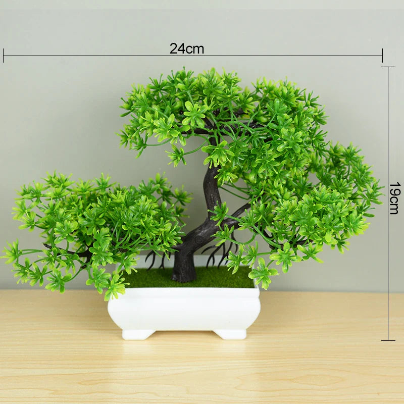 Bonsai Artificial em Vaso - Mini Árvore Decorativa Verde