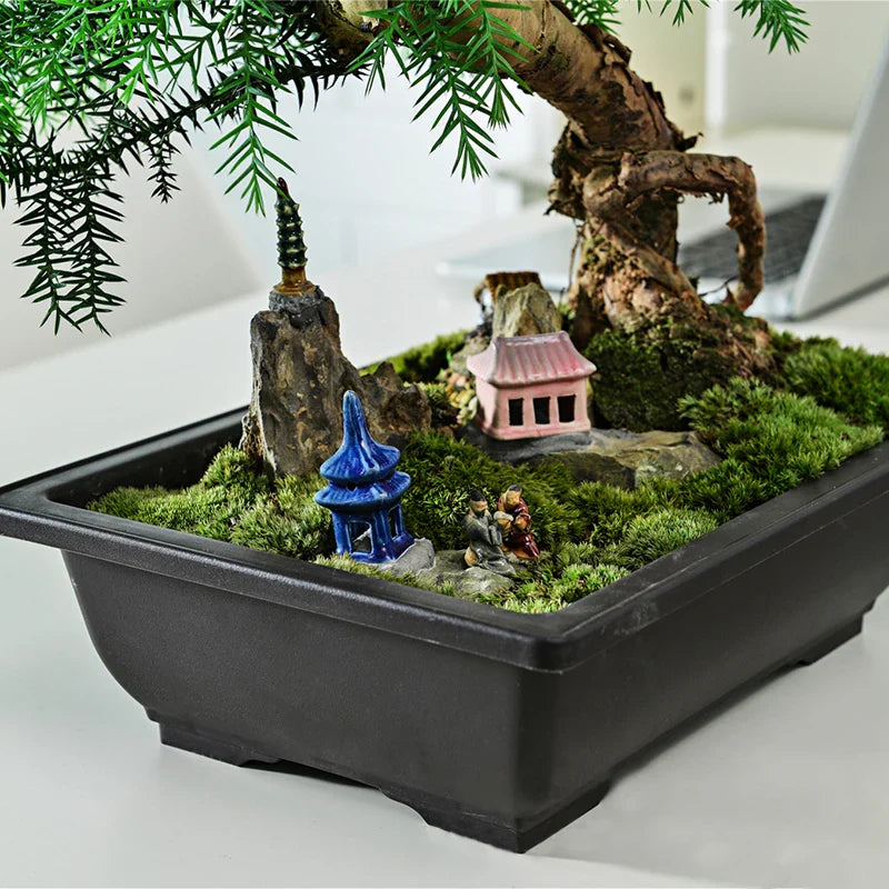 Vasos Clássicos de Plástico com Efeito Argila Roxa para Suculentas e Plantas
