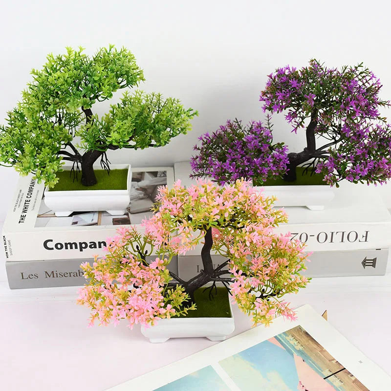 Bonsai Artificial em Vaso - Mini Árvore Decorativa Verde