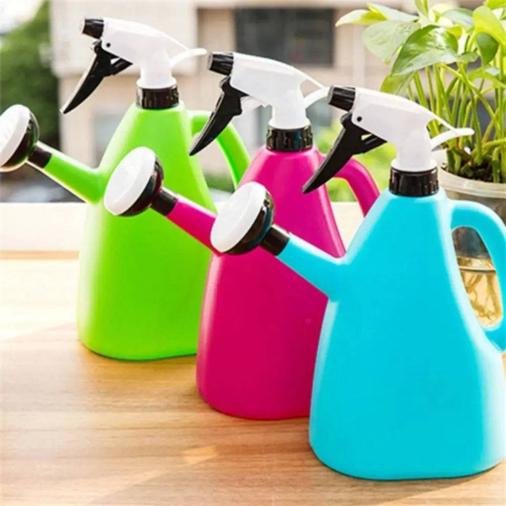 Regador de Plantas de Plástico 2 em 1 - Pulverizador Ajustável de 1L