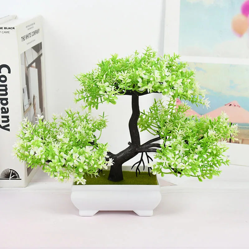 Bonsai Artificial em Vaso - Mini Árvore Decorativa Verde