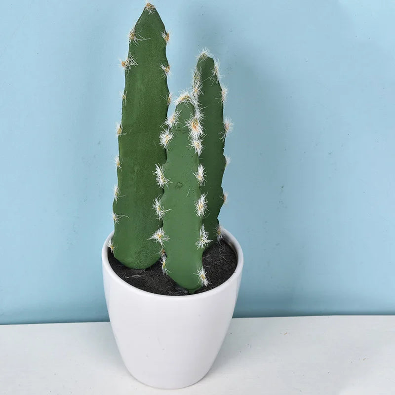 Mini Cacto Artificial em Vaso – Decoração Sustentável e Charmosa