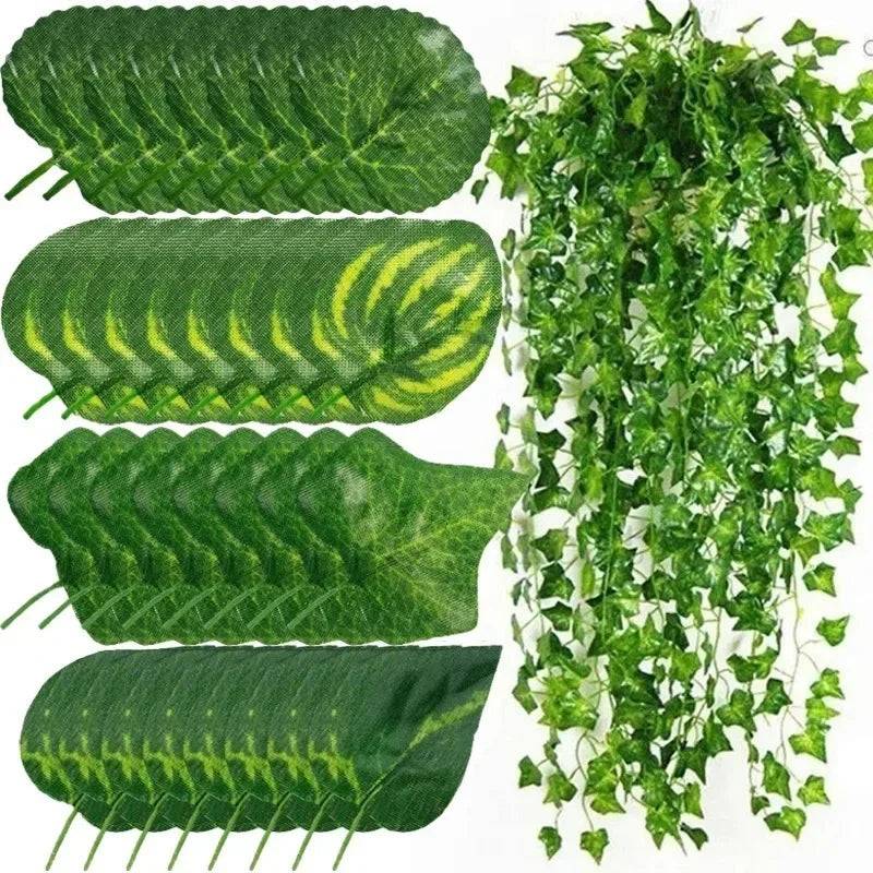 Herança Artificial de Hera - Planta Pendente Decorativa para Decoração