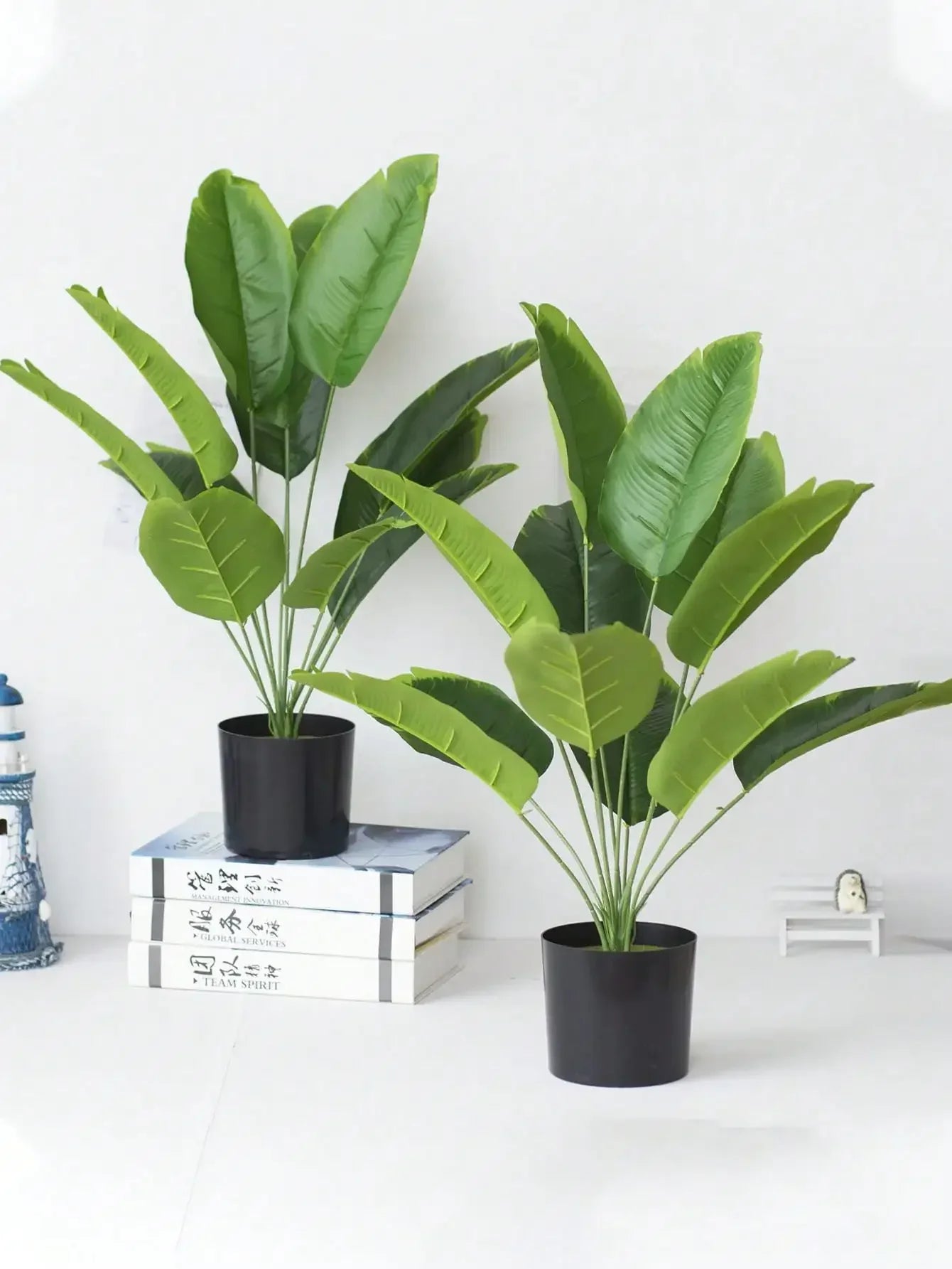 Planta Artificial Palmeira Tropical Grande com Folhas de Bananeira - FintaVita