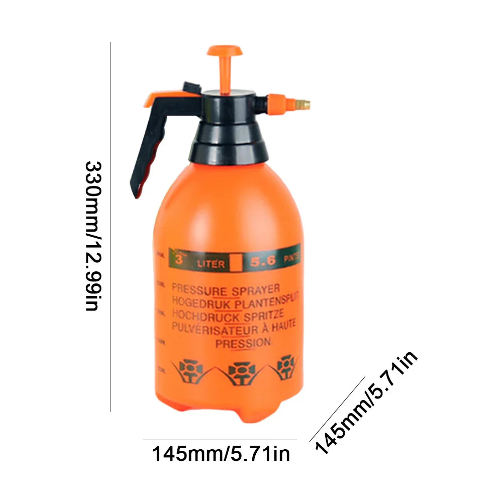 Pulverizador Portátil para Jardim 3L - Pressão Manual com Bico Regulável