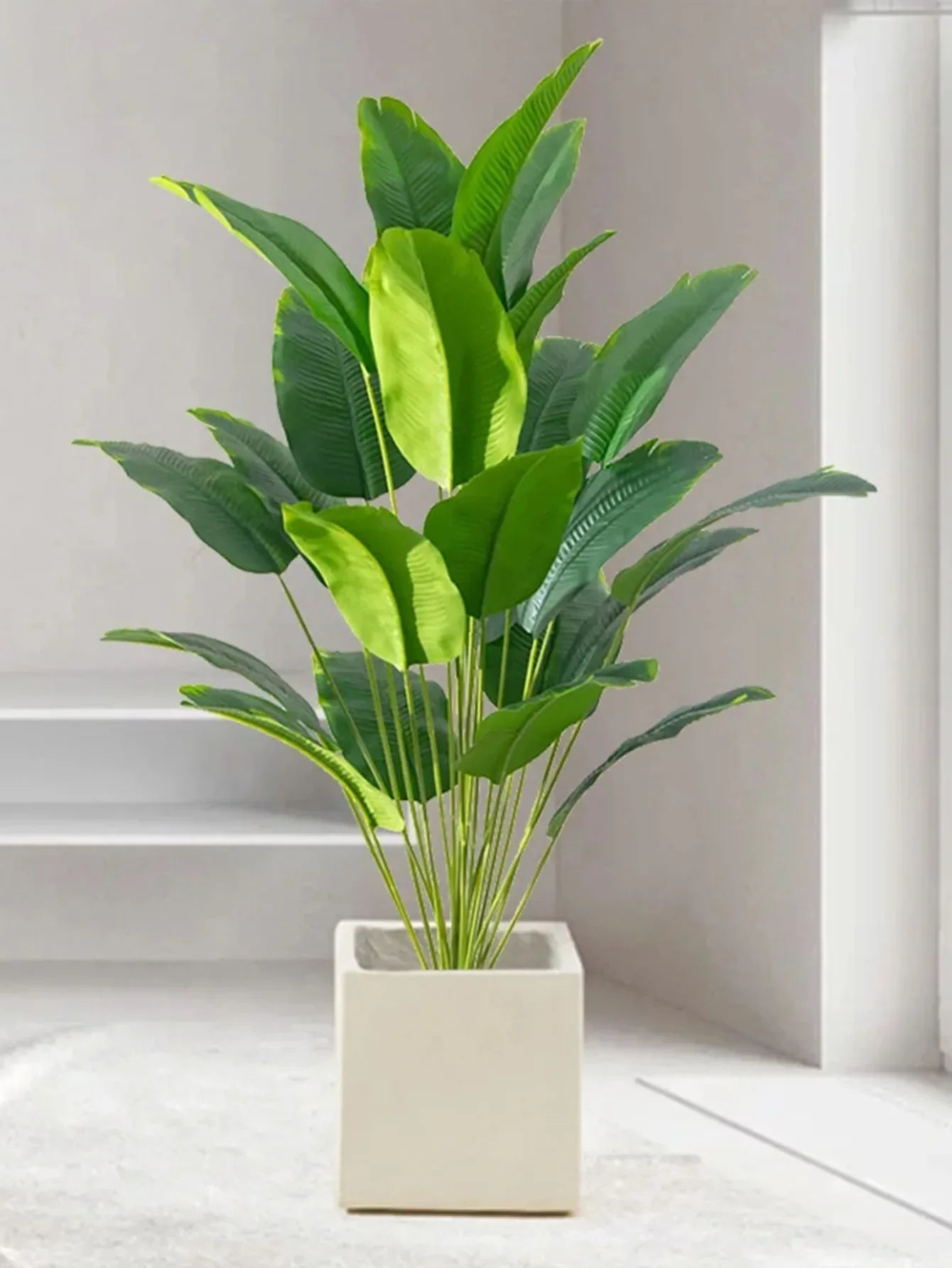 Planta Artificial Palmeira Tropical Grande com Folhas de Bananeira - FintaVita