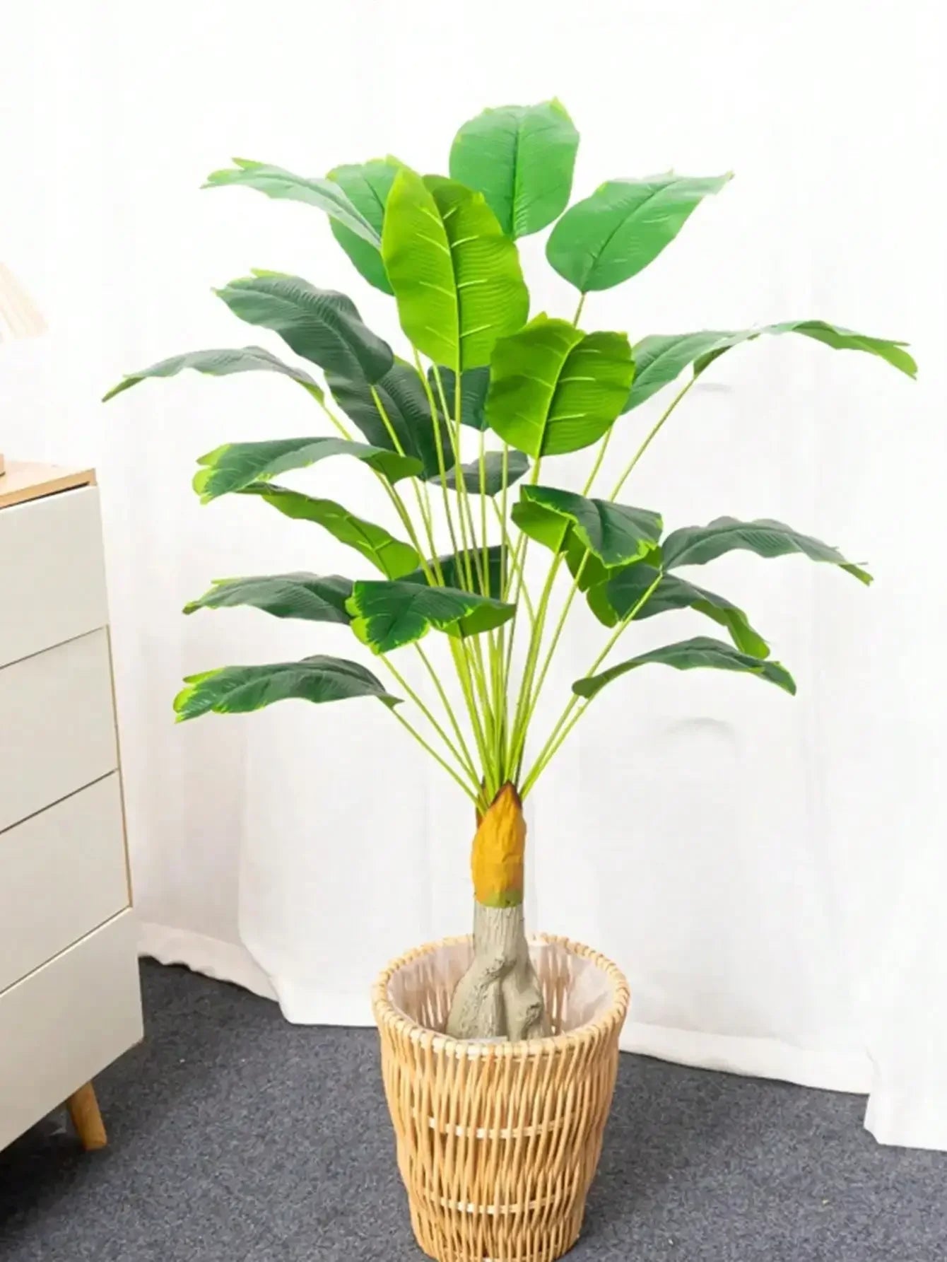 Planta Artificial Palmeira Tropical Grande com Folhas de Bananeira - FintaVita