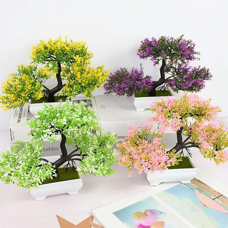 Bonsai Artificial em Vaso - Mini Árvore Decorativa Verde