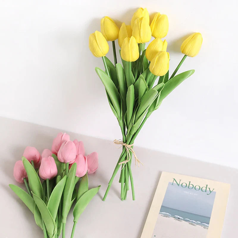 Buquê de Tulipas Artificiais MENGHAO em Seda
