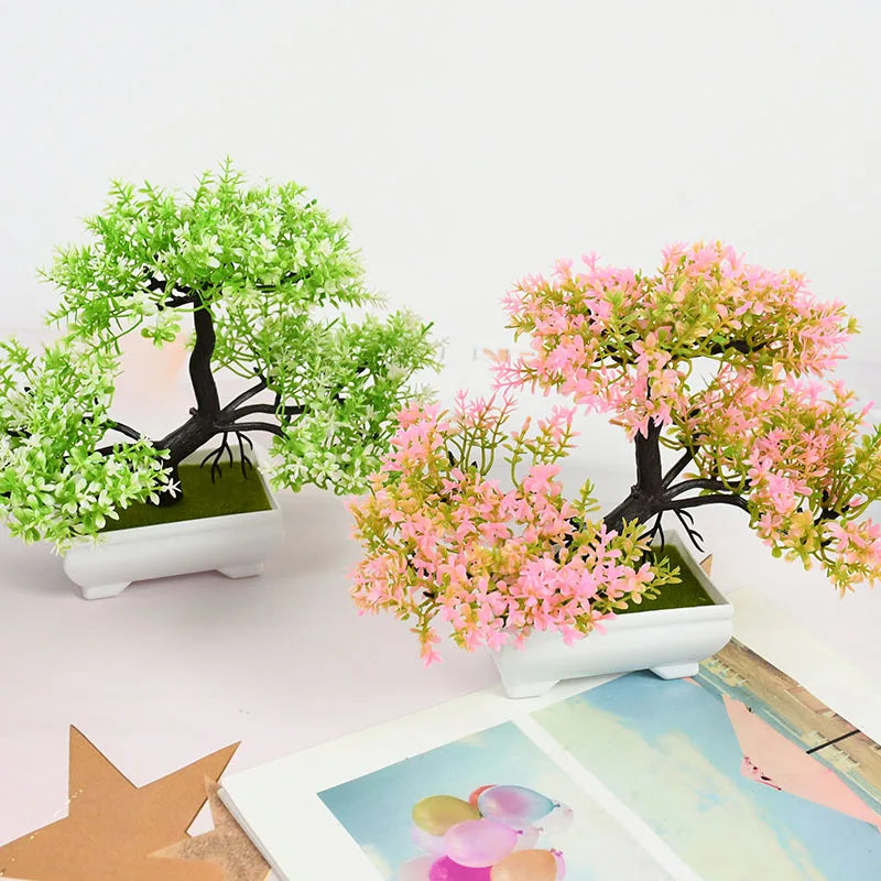 Bonsai Artificial em Vaso - Mini Árvore Decorativa Verde