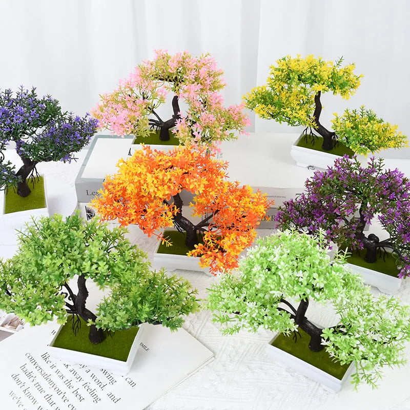 Bonsai Artificial em Vaso - Mini Árvore Decorativa Verde