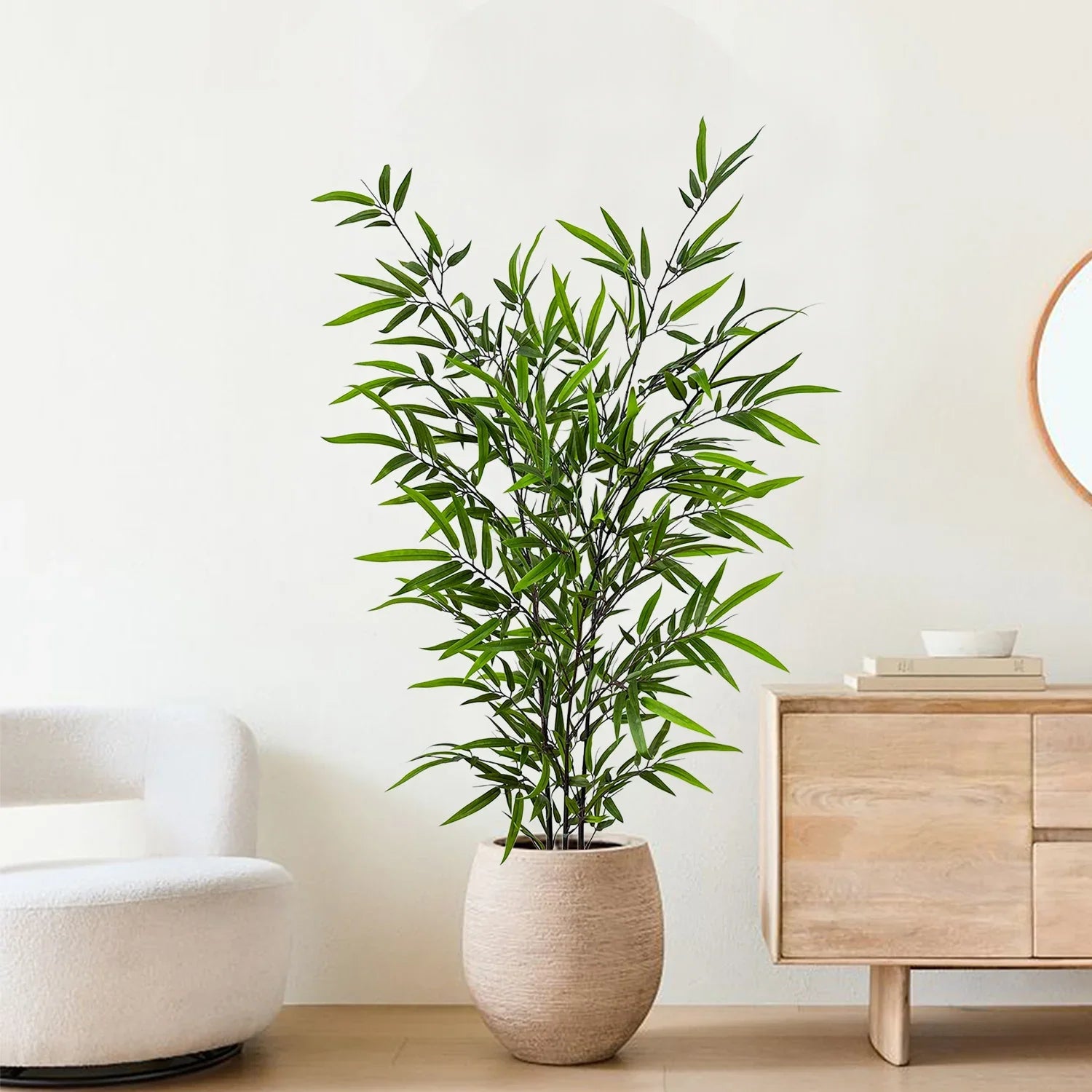 Folhas Artificiais de Bambu Verde 130-210cm – Folhagem Decorativa