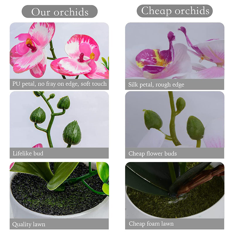 Orquídea Artificial em Vaso - 26cm
