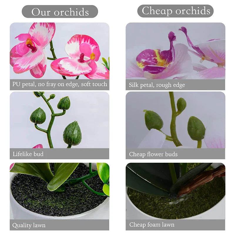 Orquídea Artificial em Vaso - 26cm