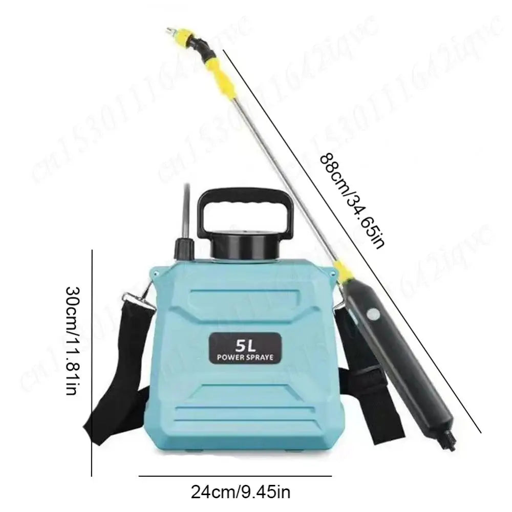 Pulverizador Elétrico 5L Borrifador de água Bateria Recarregável com Lança Extensora