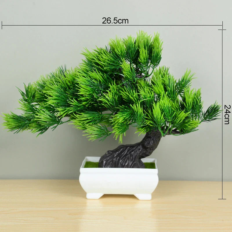 Bonsai Artificial em Vaso - Mini Árvore Decorativa Verde