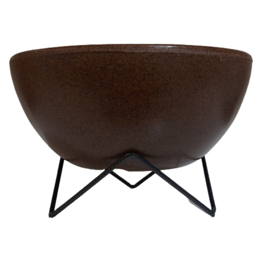 Vaso de planta bacia polietileno com suporte 26x13cm