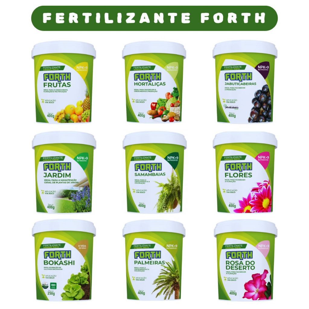Forth Adubo Fertilizante Mineral Misto - Nutrição Completa para Plantas