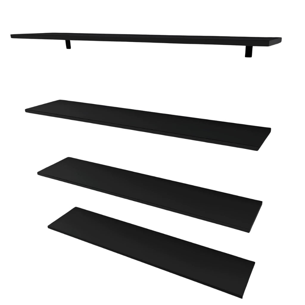 Kit de Prateleiras 60x20cm MDF com Suporte Resistente para Quarto, Sala, Banheiro, Cozinha, Escritório e Decoração de Parede