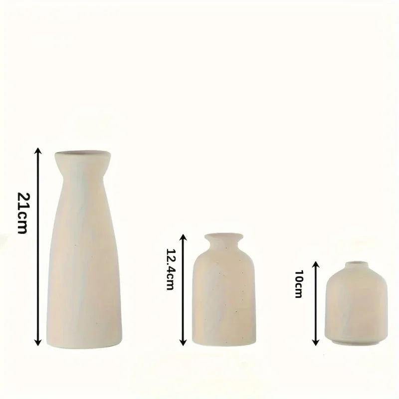 Vasos Decorativos de Cerâmica Rústica para Sala e Escritório