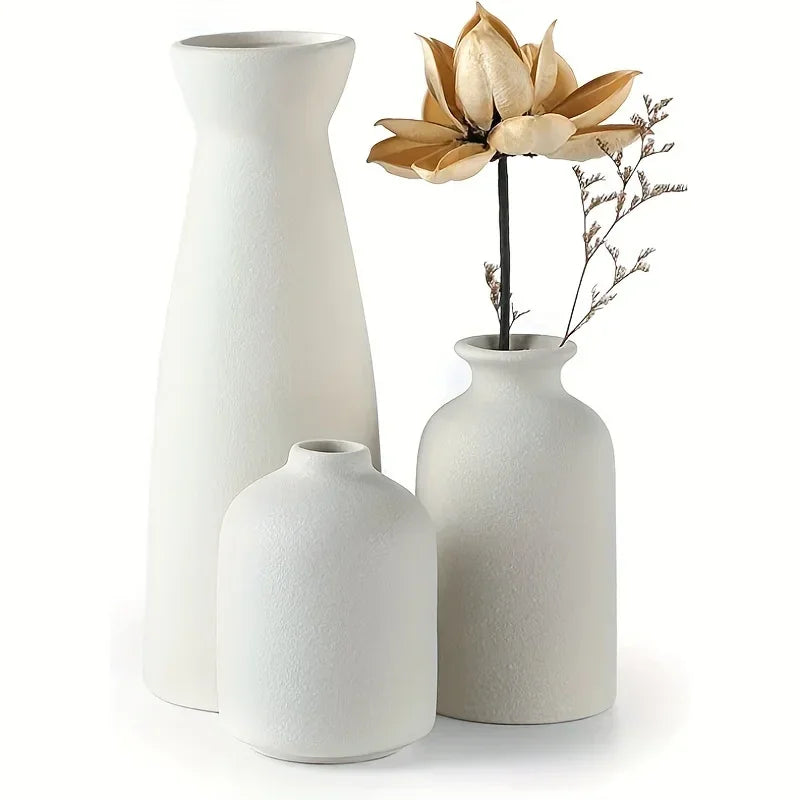 Vasos Decorativos de Cerâmica Rústica para Sala e Escritório