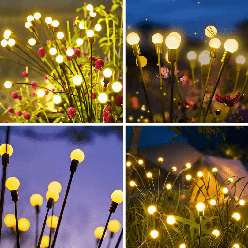 Luminaria Solar Para Jardins em Led Efeito Vagalume
