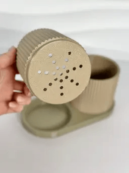 Vaso Duplo com Bandeja Coletora Integrada