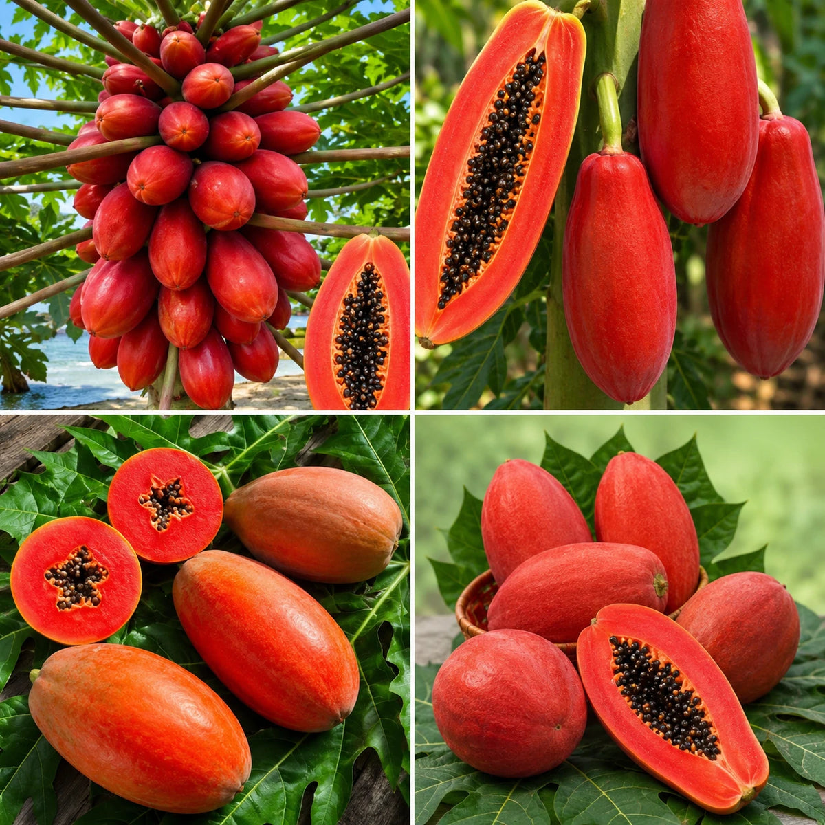 Sementes de Mamão Tailandês – Variedade Red Doce e Vigorosa