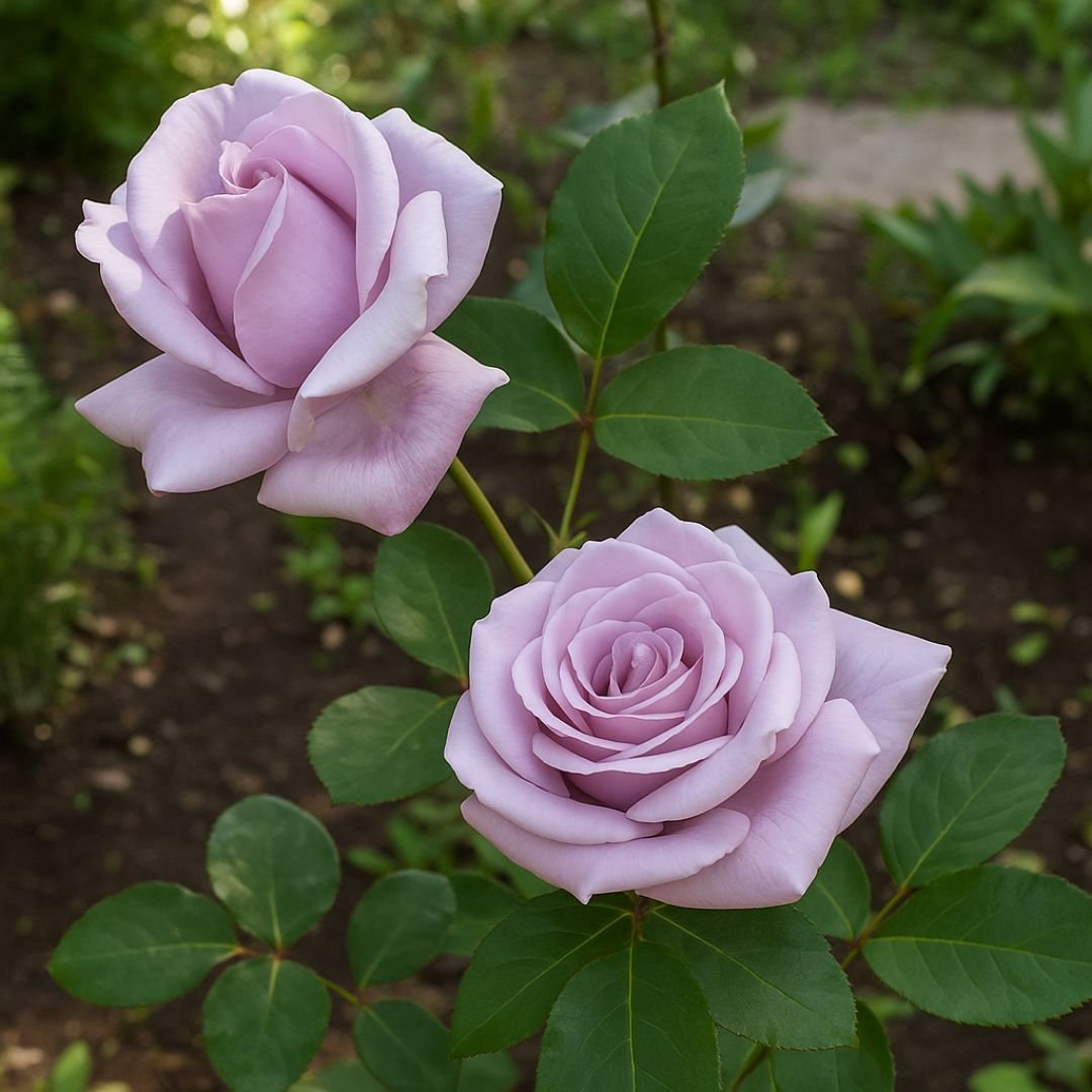 Muda de Roseira Azul Prateado (Lilás) – Cor Rara e Encantadora