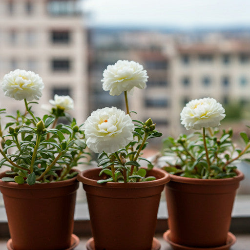 Flor Onze Horas Branca Tripla – 100 Sementes com Alta Germinação - Frete Grátis